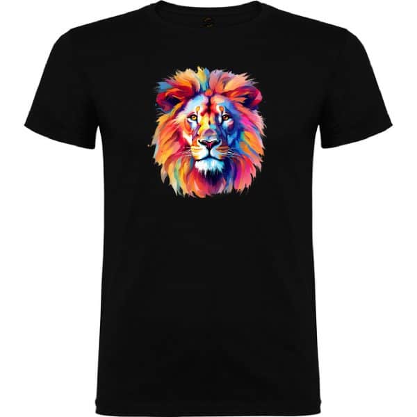 Camiseta leon de colores